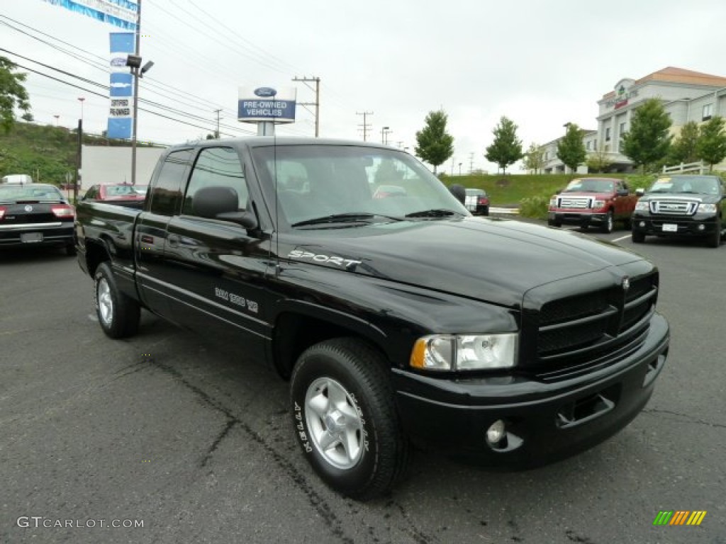 2000 Ram 1500 Sport Extended Cab - Black / Agate photo #1