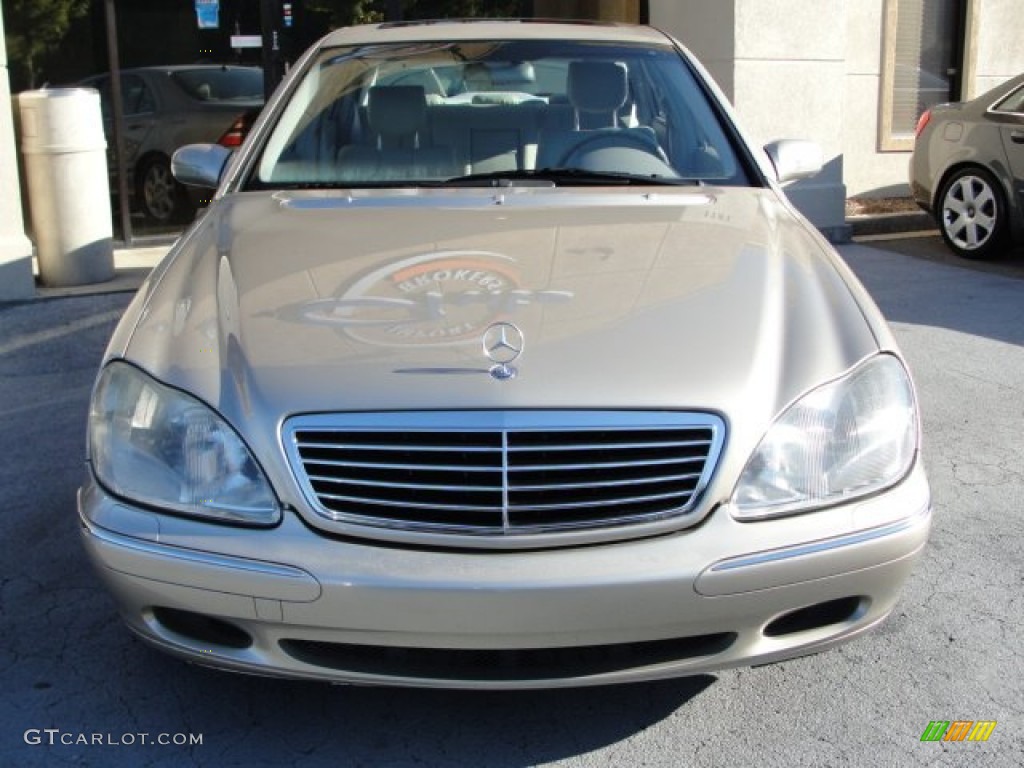 2000 S 430 Sedan - Desert Silver Metallic / Java photo #5