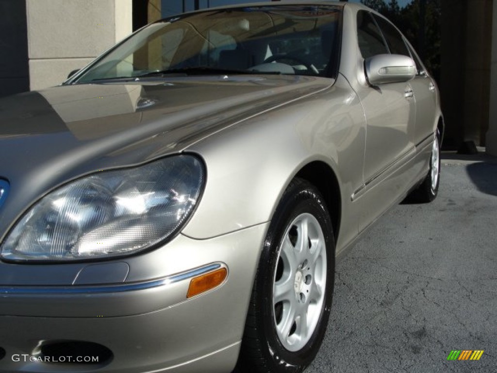 2000 S 430 Sedan - Desert Silver Metallic / Java photo #8