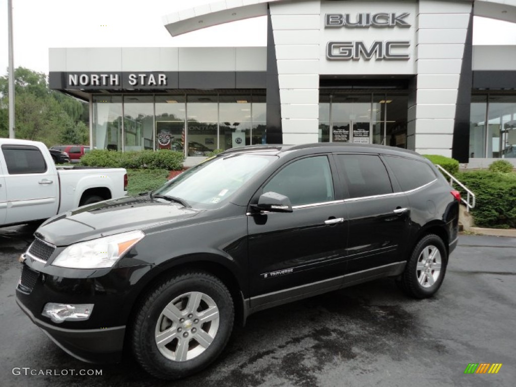 2009 Traverse LT AWD - Black Granite Metallic / Ebony photo #1