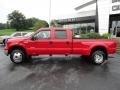 2005 Red Ford F350 Super Duty Lariat Crew Cab 4x4 Dually  photo #2
