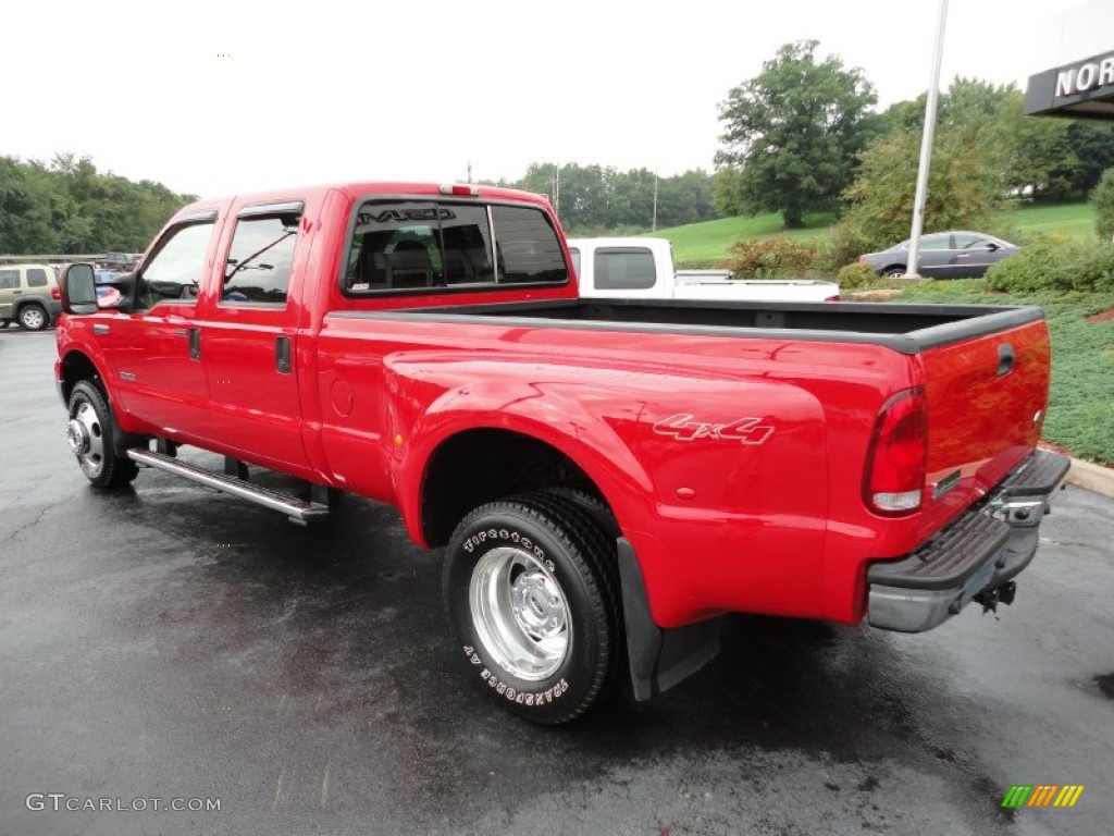 2005 F350 Super Duty Lariat Crew Cab 4x4 Dually - Red / Tan photo #3