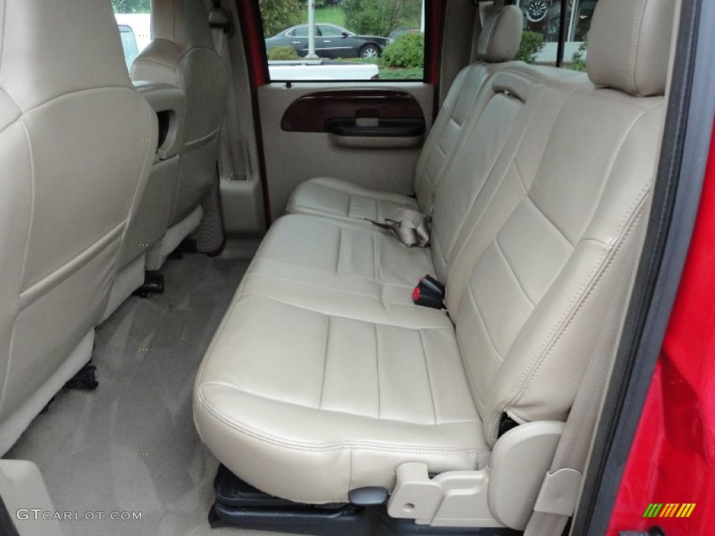 2005 F350 Super Duty Lariat Crew Cab 4x4 Dually - Red / Tan photo #14