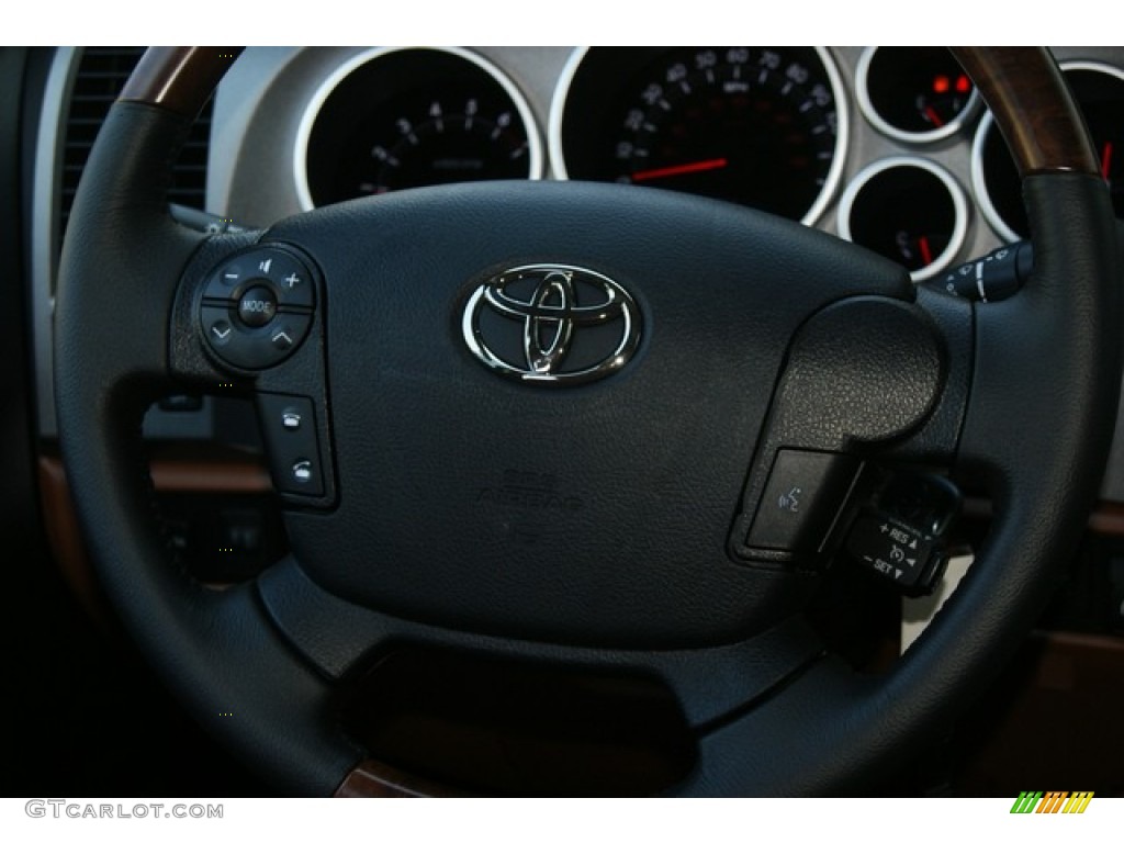 2011 Tundra Platinum CrewMax 4x4 - Black / Redrock/Black photo #12