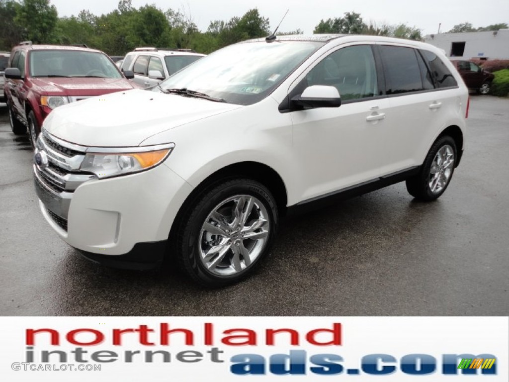 2012 Edge SEL AWD - White Platinum Metallic Tri-Coat / Medium Light Stone photo #4