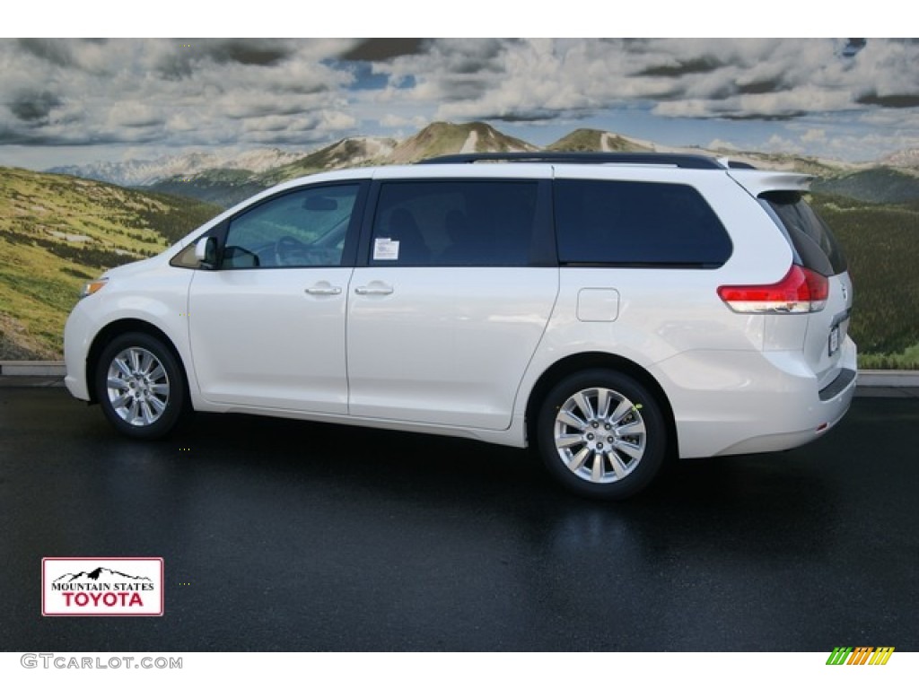 2011 Sienna Limited AWD - Blizzard White Pearl / Bisque photo #3