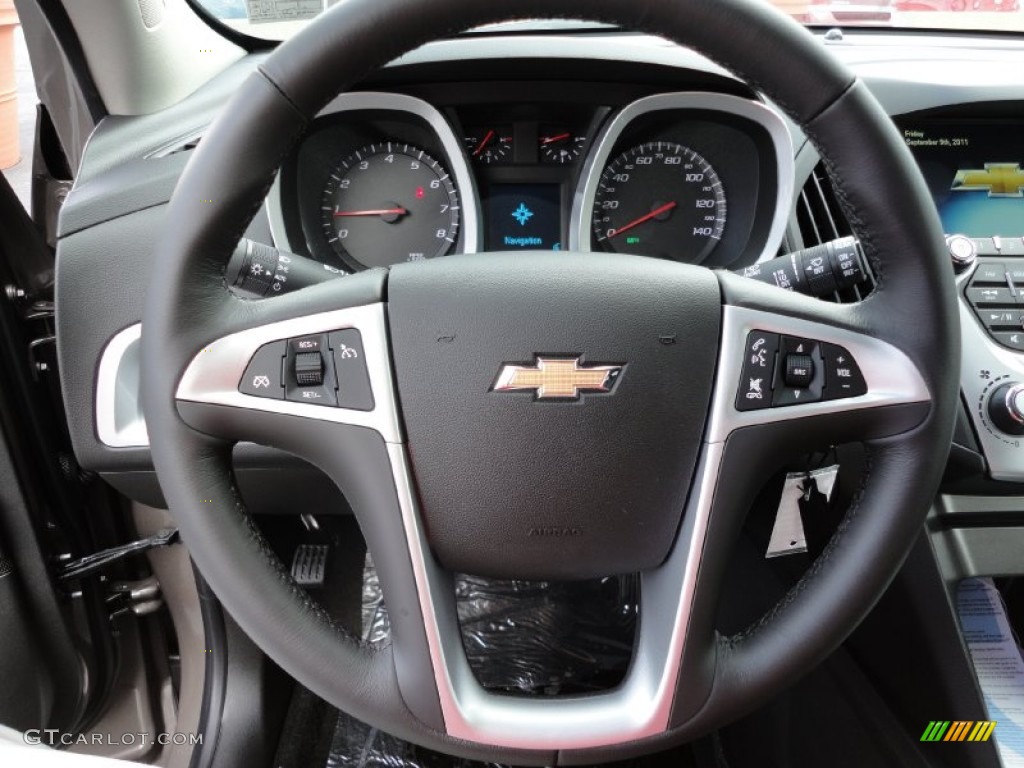 2012 Chevrolet Equinox LT AWD Jet Black Steering Wheel Photo #53908648