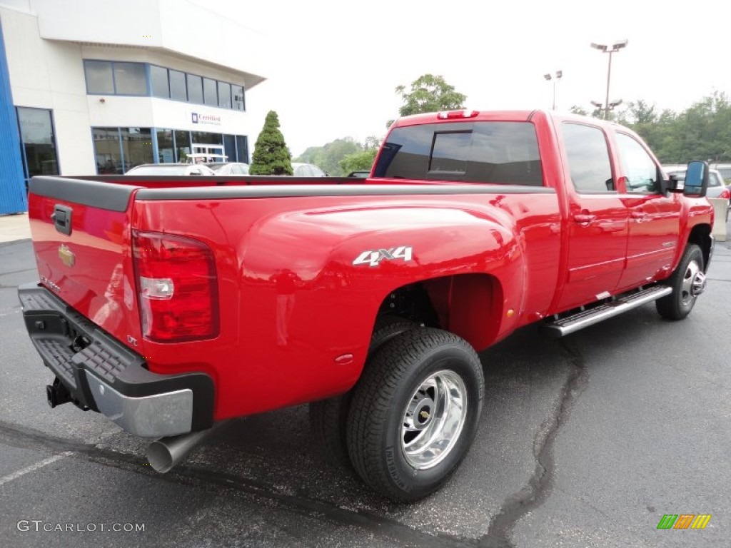 Victory Red 2012 Chevrolet Silverado 3500HD LTZ Crew Cab 4x4 Dually Exterior Photo #53908885