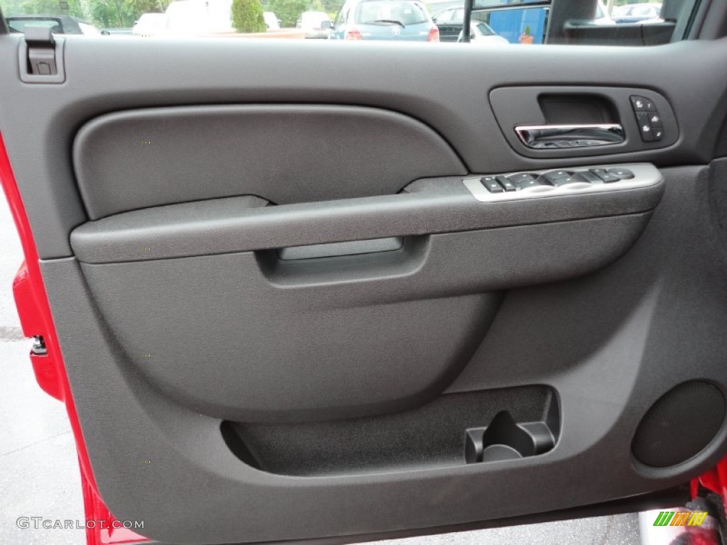 2012 Chevrolet Silverado 3500HD LTZ Crew Cab 4x4 Dually Ebony Door Panel Photo #53908960