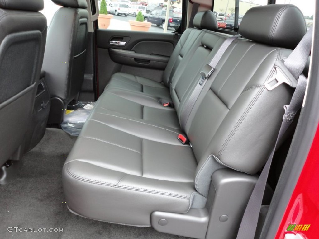 Ebony Interior 2012 Chevrolet Silverado 3500HD LTZ Crew Cab 4x4 Dually Photo #53908967