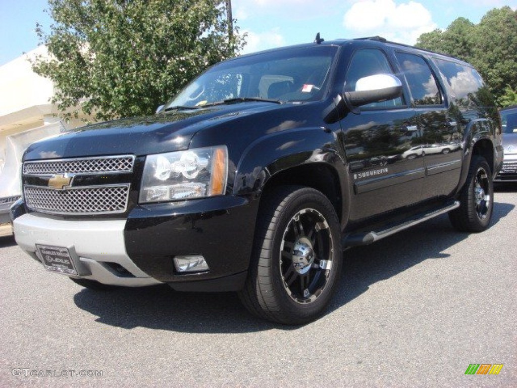 2007 Suburban 1500 Z71 4x4 - Black / Light Titanium/Ebony photo #6
