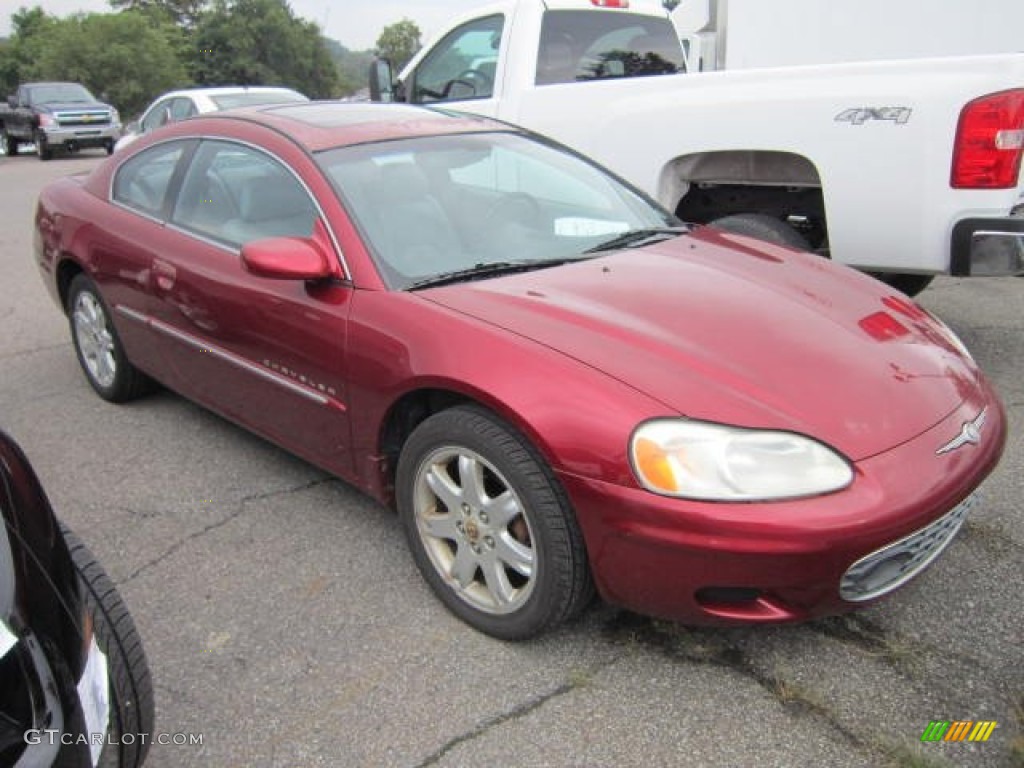 2001 Sebring LXi Coupe - Inferno Red Tinted Pearlcoat / Black/Light Gray photo #1