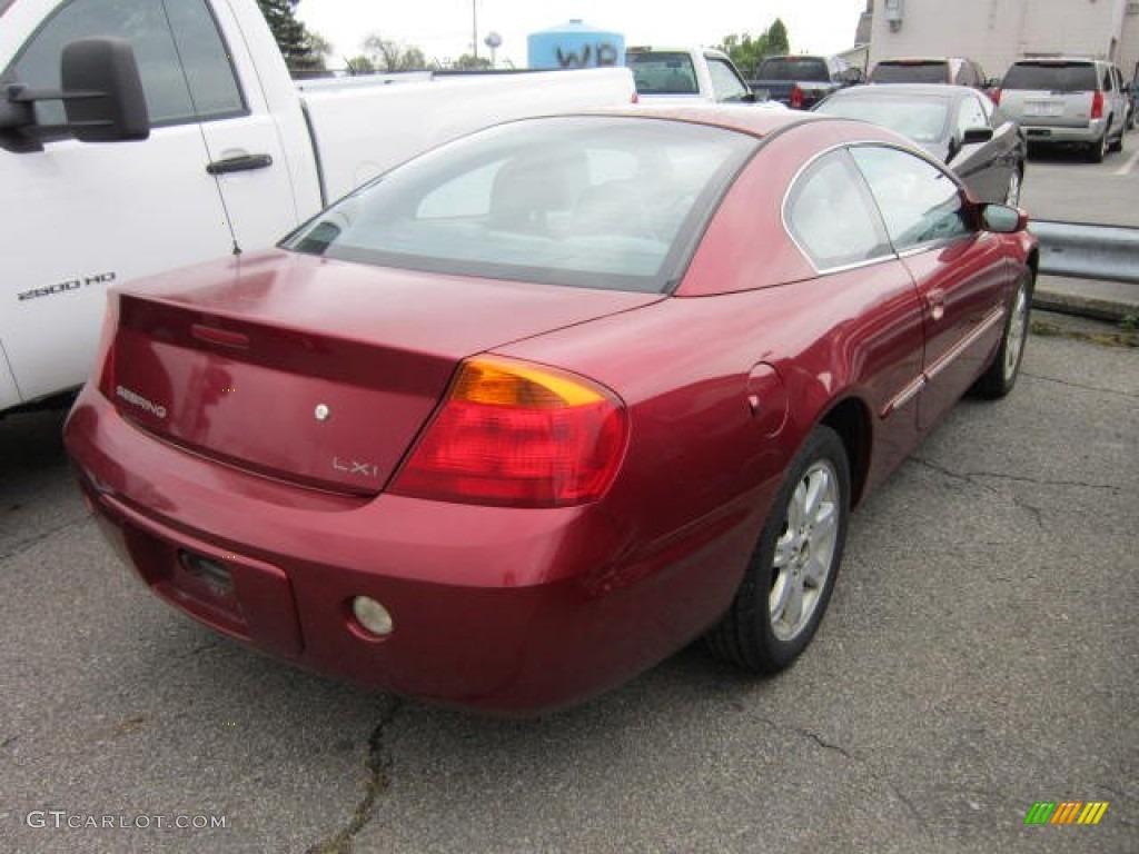 2001 Sebring LXi Coupe - Inferno Red Tinted Pearlcoat / Black/Light Gray photo #2
