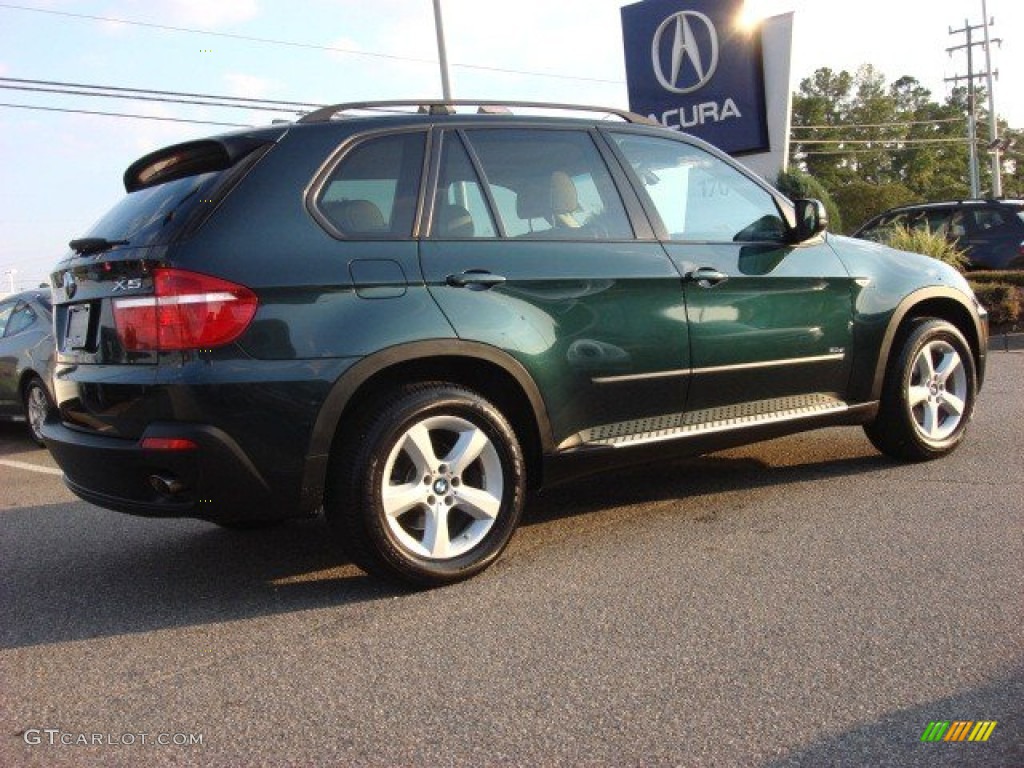 2007 X5 3.0si - Deep Green Metallic / Sand Beige photo #4