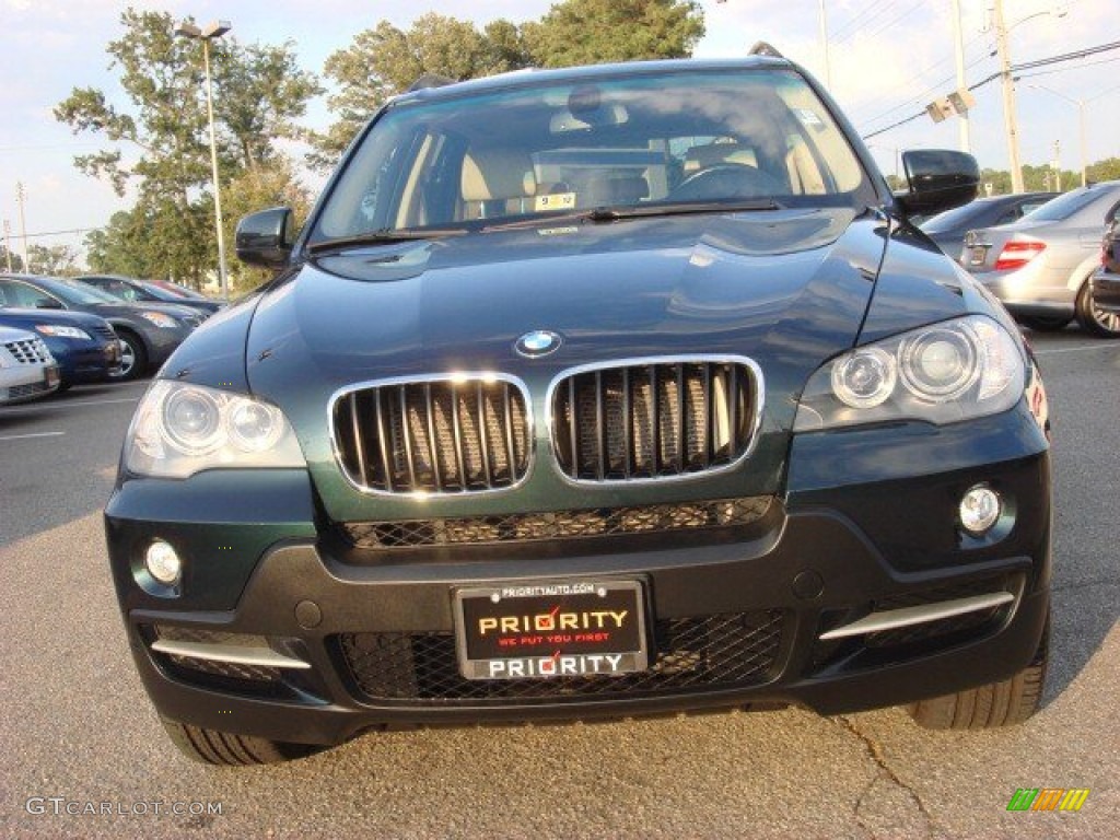 2007 X5 3.0si - Deep Green Metallic / Sand Beige photo #7