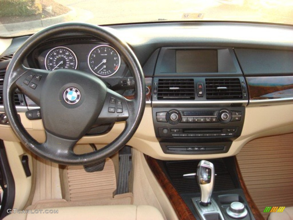 2007 X5 3.0si - Deep Green Metallic / Sand Beige photo #12