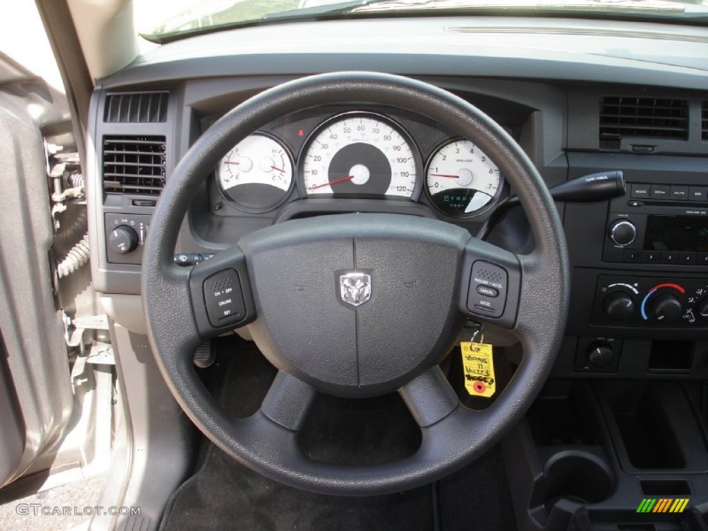 2011 Dodge Dakota Big Horn Crew Cab 4x4 Dark Slate Gray/Medium Slate Gray Steering Wheel Photo #53912425