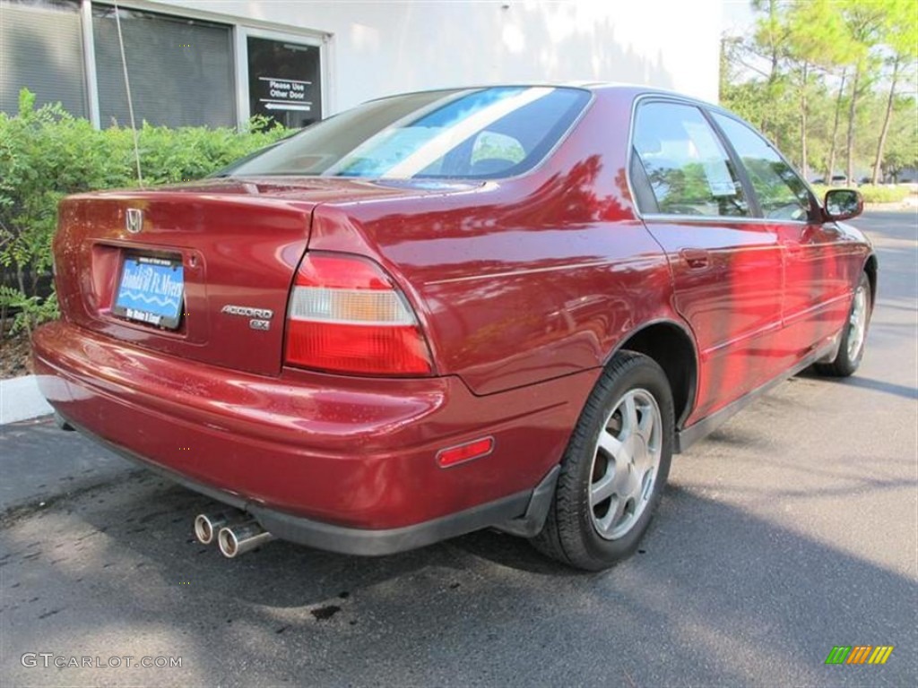 1995 Accord EX Sedan - Bordeaux Red Pearl / Gray photo #3