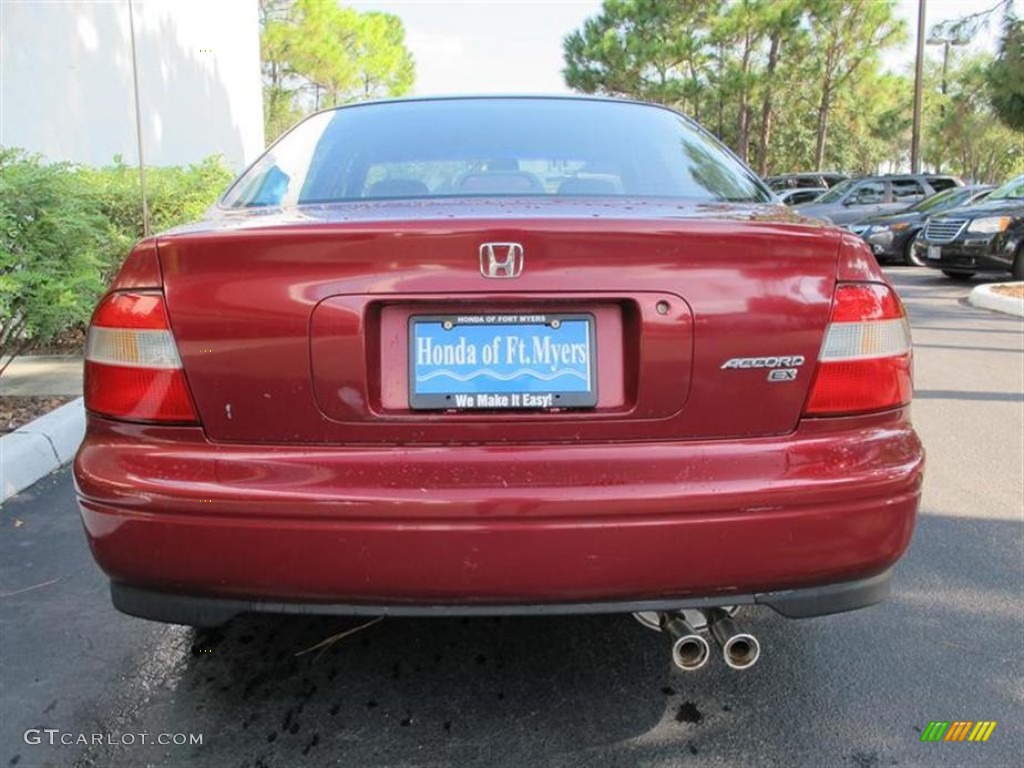 1995 Accord EX Sedan - Bordeaux Red Pearl / Gray photo #4