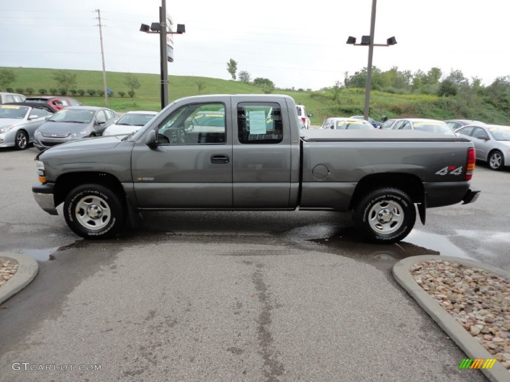 2002 Silverado 1500 LS Extended Cab 4x4 - Medium Charcoal Gray Metallic / Graphite Gray photo #5