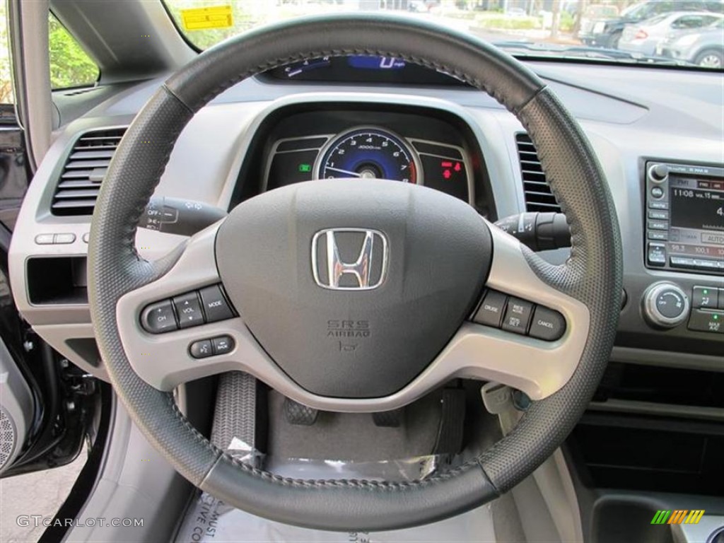 2008 Honda Civic EX-L Sedan Gray Steering Wheel Photo #53913454