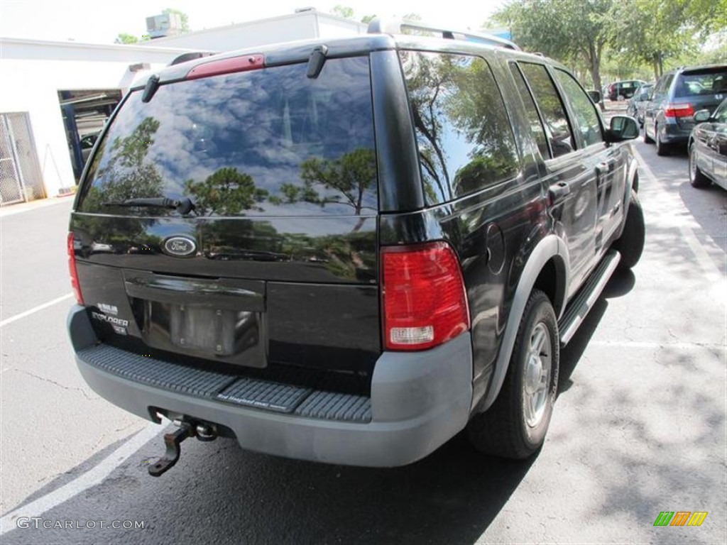 2002 Explorer XLS - Black Clearcoat / Midnight Grey photo #2