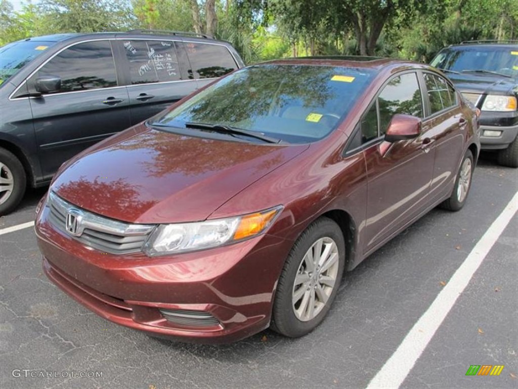 Crimson Pearl 2012 Honda Civic EX Sedan Exterior Photo #53914192