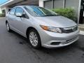 Alabaster Silver Metallic 2012 Honda Civic EX-L Sedan Exterior