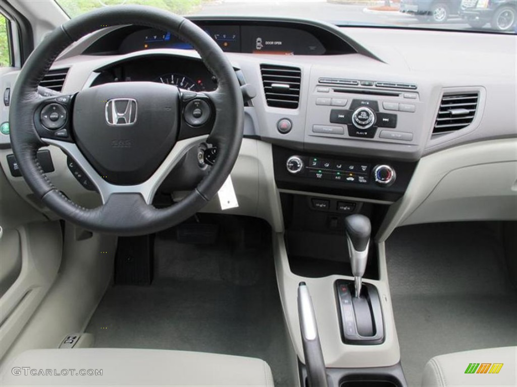 2012 Honda Civic EX-L Sedan Stone Dashboard Photo #53914216