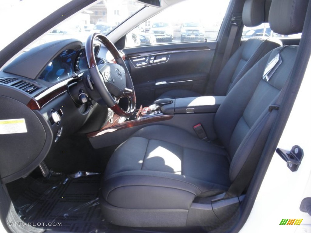 Black Interior 2012 Mercedes-Benz S 550 Sedan Photo #53915458