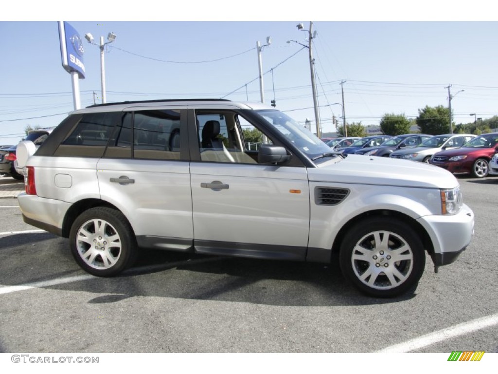 2006 Range Rover Sport HSE - Arctic Frost Metallic / Ebony Black photo #4