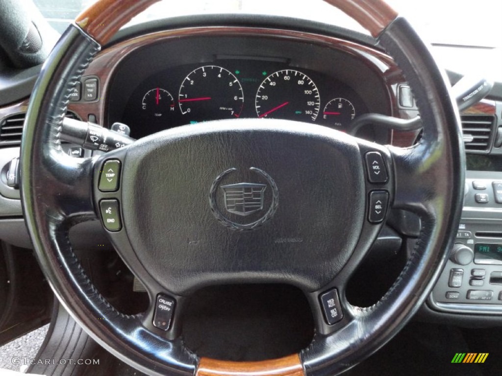 2002 Cadillac DeVille DHS Black Steering Wheel Photo #53918632