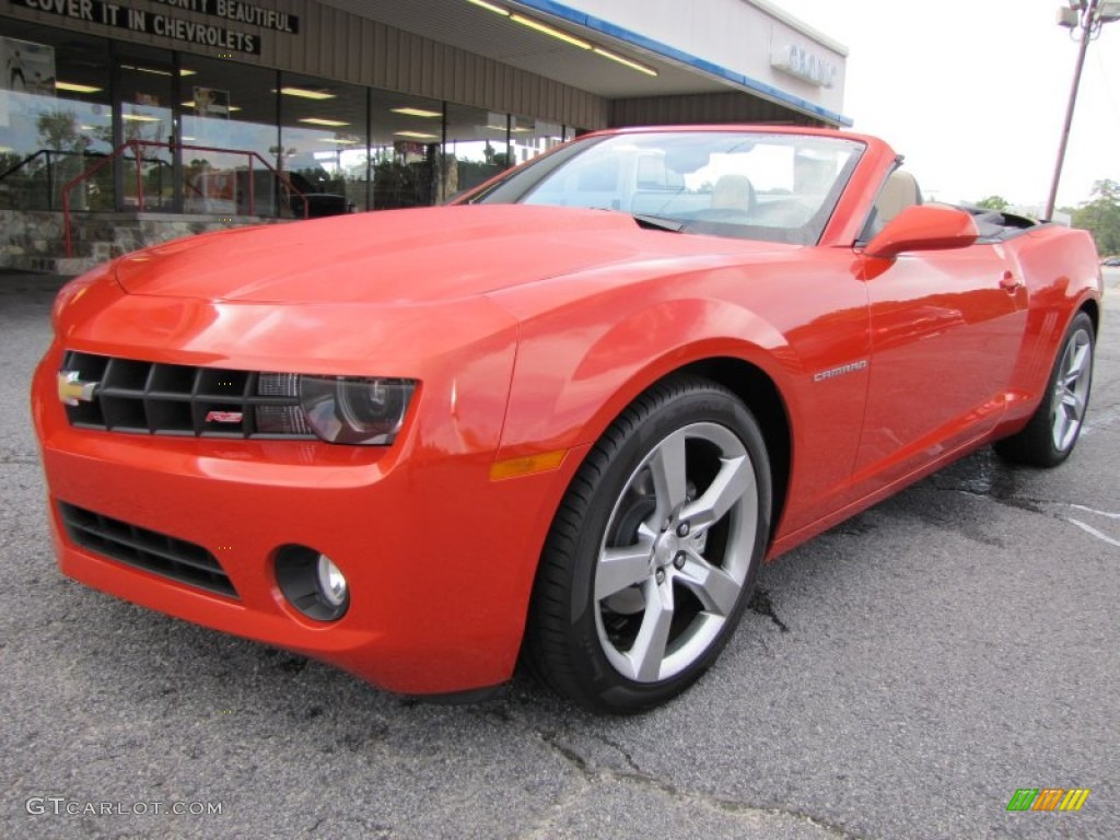 Inferno Orange Metallic 2011 Chevrolet Camaro LT/RS Convertible Exterior Photo #53922511