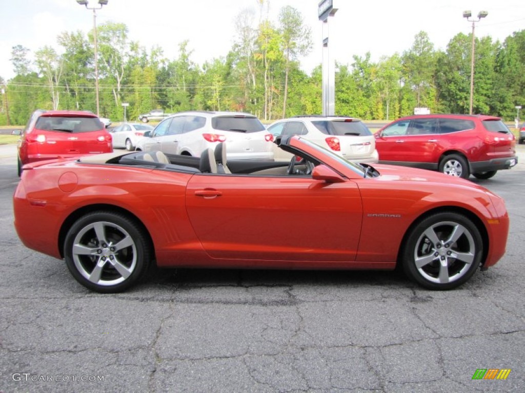 Inferno Orange Metallic 2011 Chevrolet Camaro LT/RS Convertible Exterior Photo #53922553