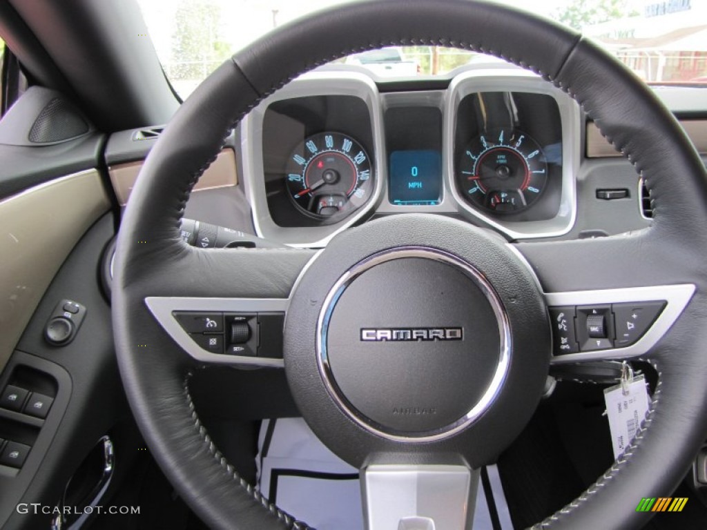 2011 Chevrolet Camaro LT/RS Convertible Beige Steering Wheel Photo #53922643