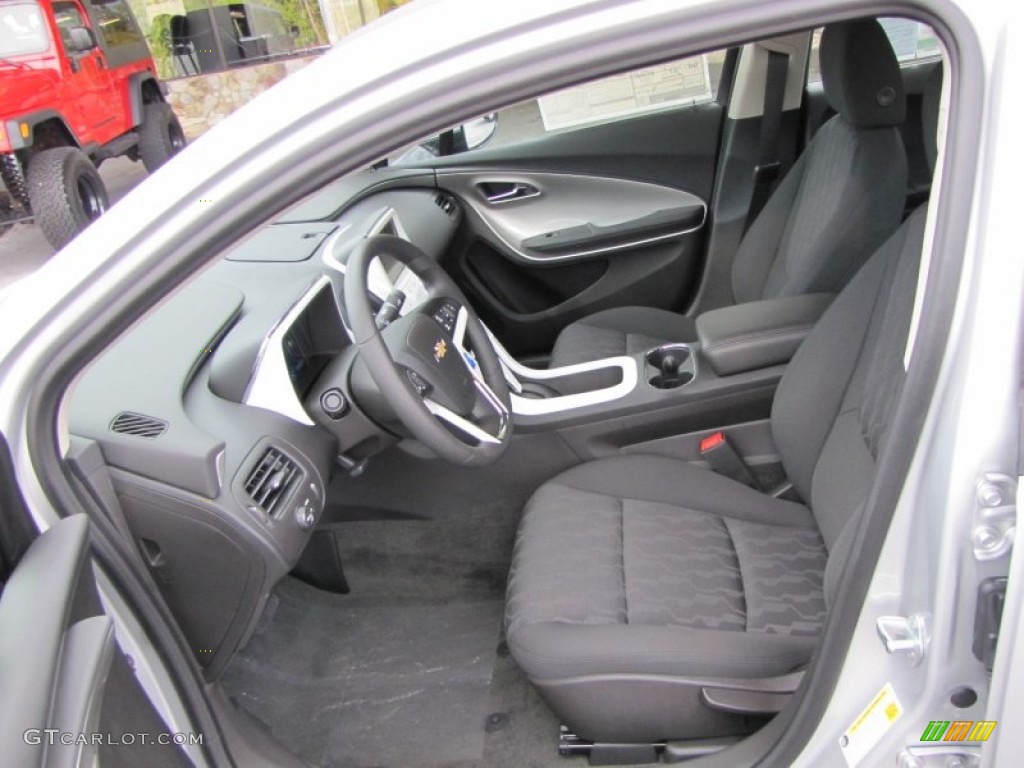 Jet Black/Ceramic White Accents Interior 2012 Chevrolet Volt Hatchback Photo #53922754