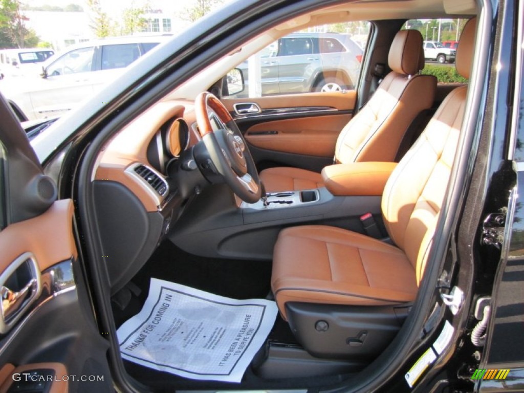 New Saddle/Black Interior 2012 Jeep Grand Cherokee Overland Summit Photo #53924887