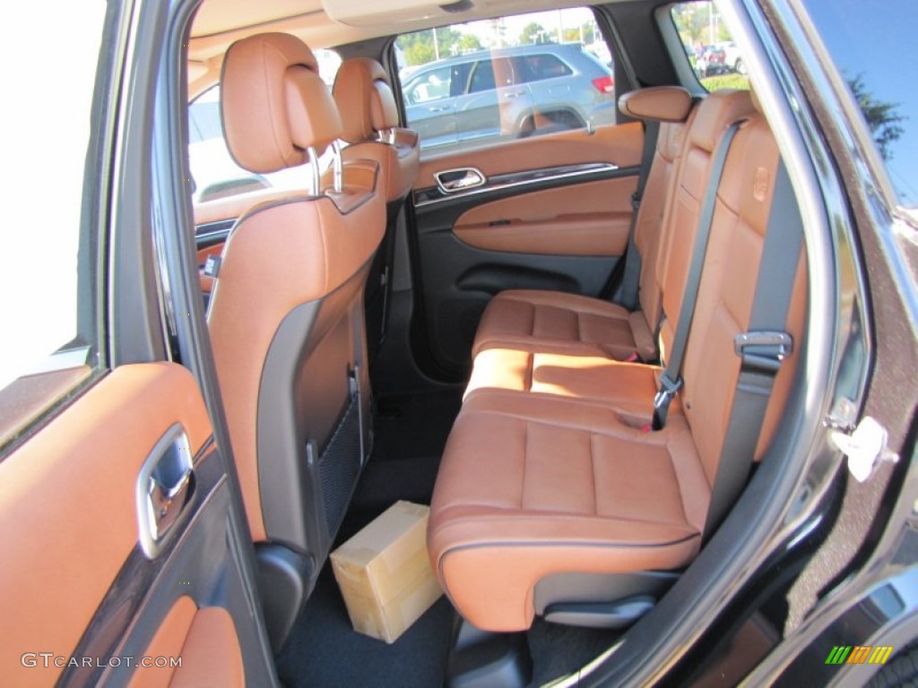 New Saddle/Black Interior 2012 Jeep Grand Cherokee Overland Summit Photo #53924899