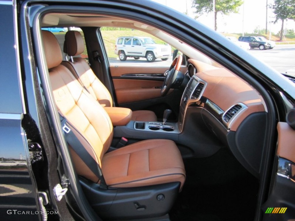 New Saddle/Black Interior 2012 Jeep Grand Cherokee Overland Summit Photo #53924938