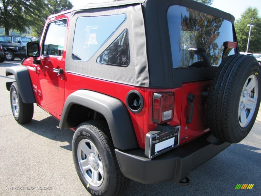 2012 Wrangler Sport 4x4 - Flame Red / Black photo #2