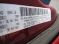 PRP: Deep Cherry Red Crystal Pearl 2012 Chrysler Town & Country Limited Color Code