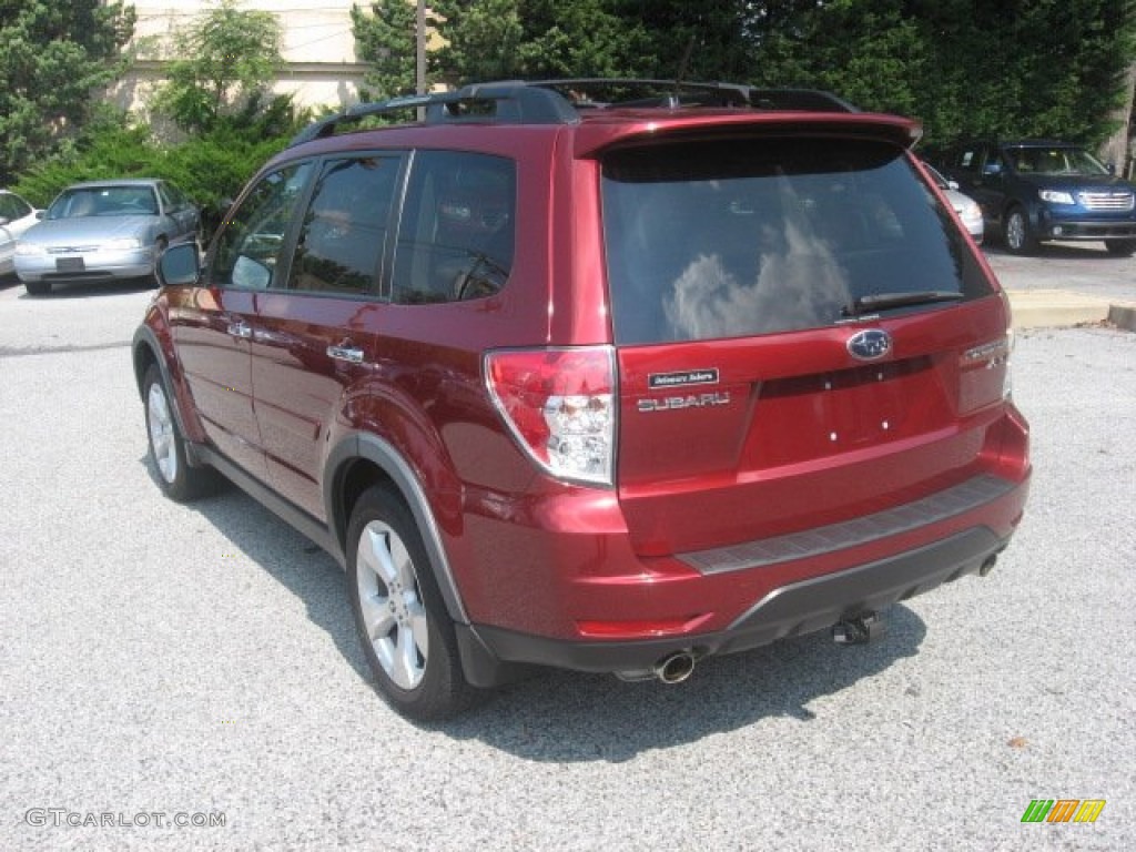 2009 Forester 2.5 XT Limited - Camellia Red Pearl / Black photo #8