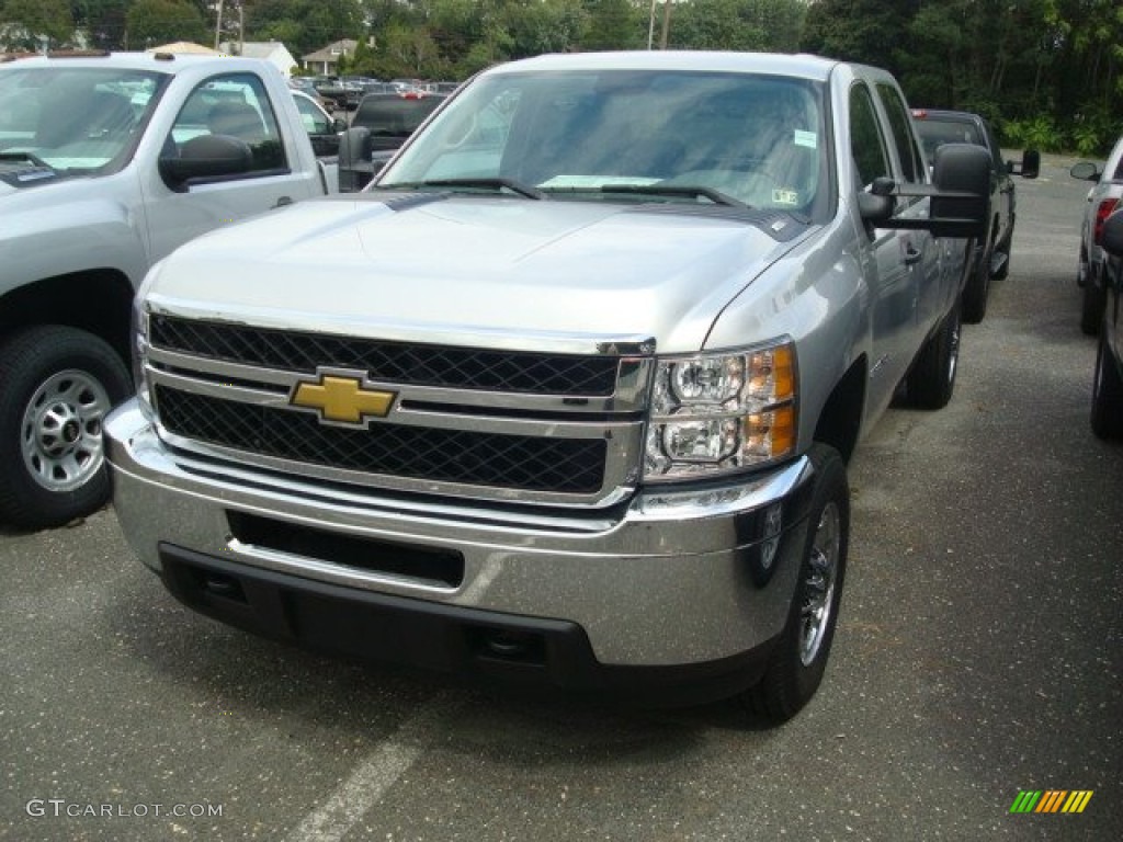 2011 Silverado 2500HD Crew Cab 4x4 - Sheer Silver Metallic / Dark Titanium photo #1