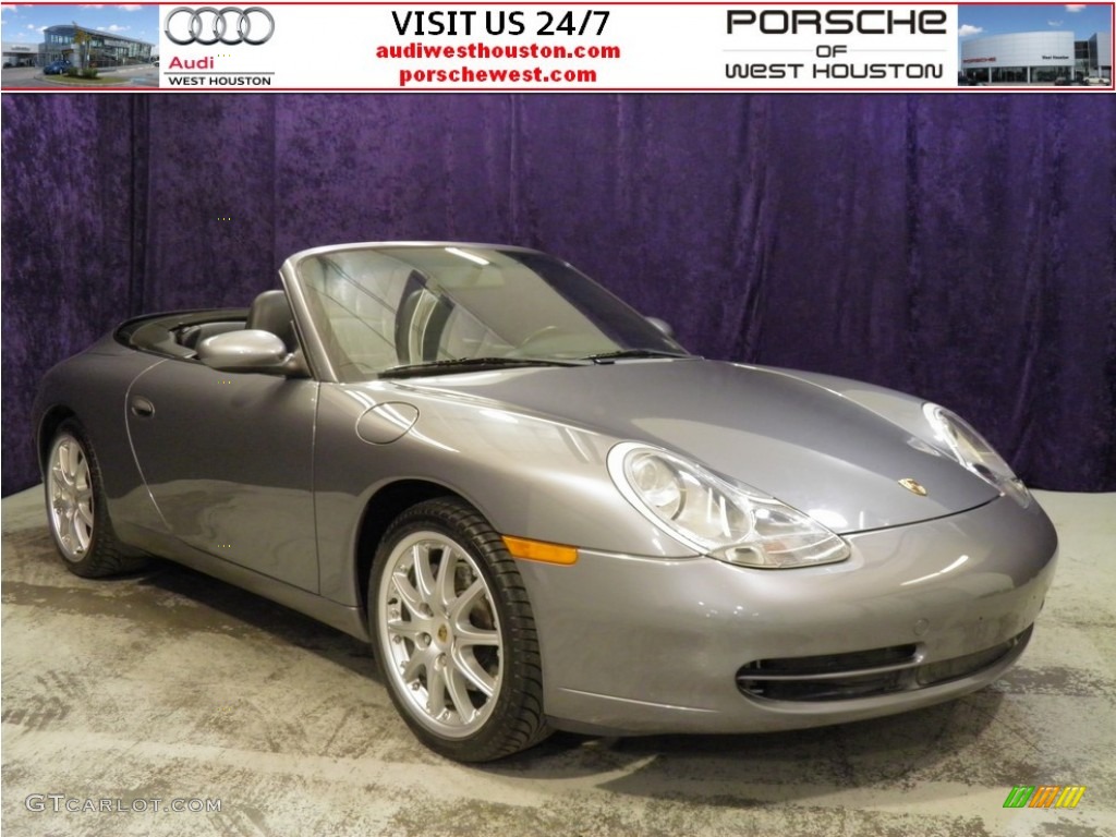 2001 911 Carrera 4 Cabriolet - Seal Grey Metallic / Black photo #1