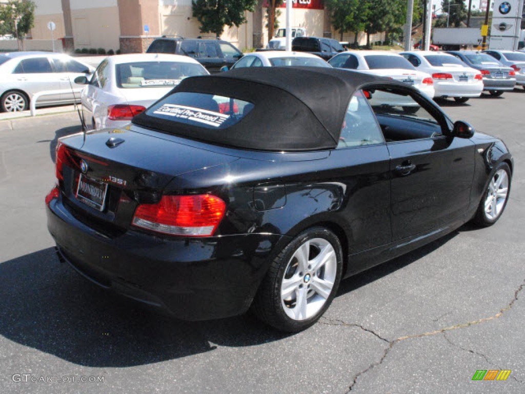 2008 1 Series 135i Convertible - Jet Black / Coral Red photo #9