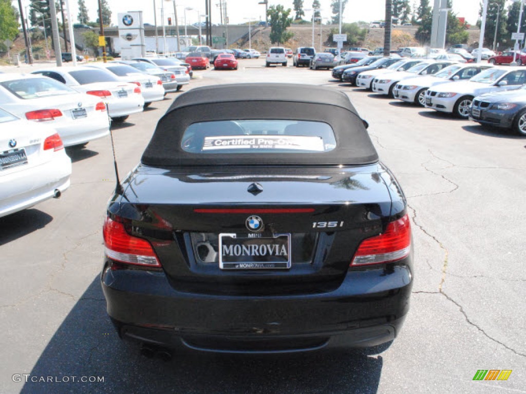 2008 1 Series 135i Convertible - Jet Black / Coral Red photo #10