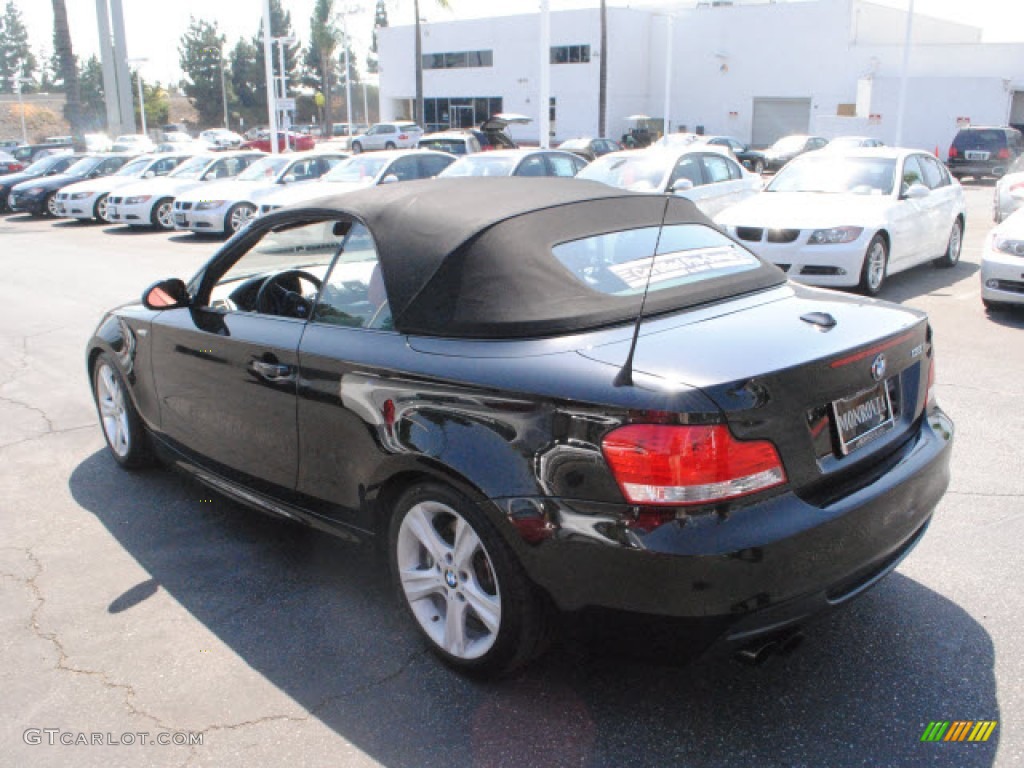 2008 1 Series 135i Convertible - Jet Black / Coral Red photo #12