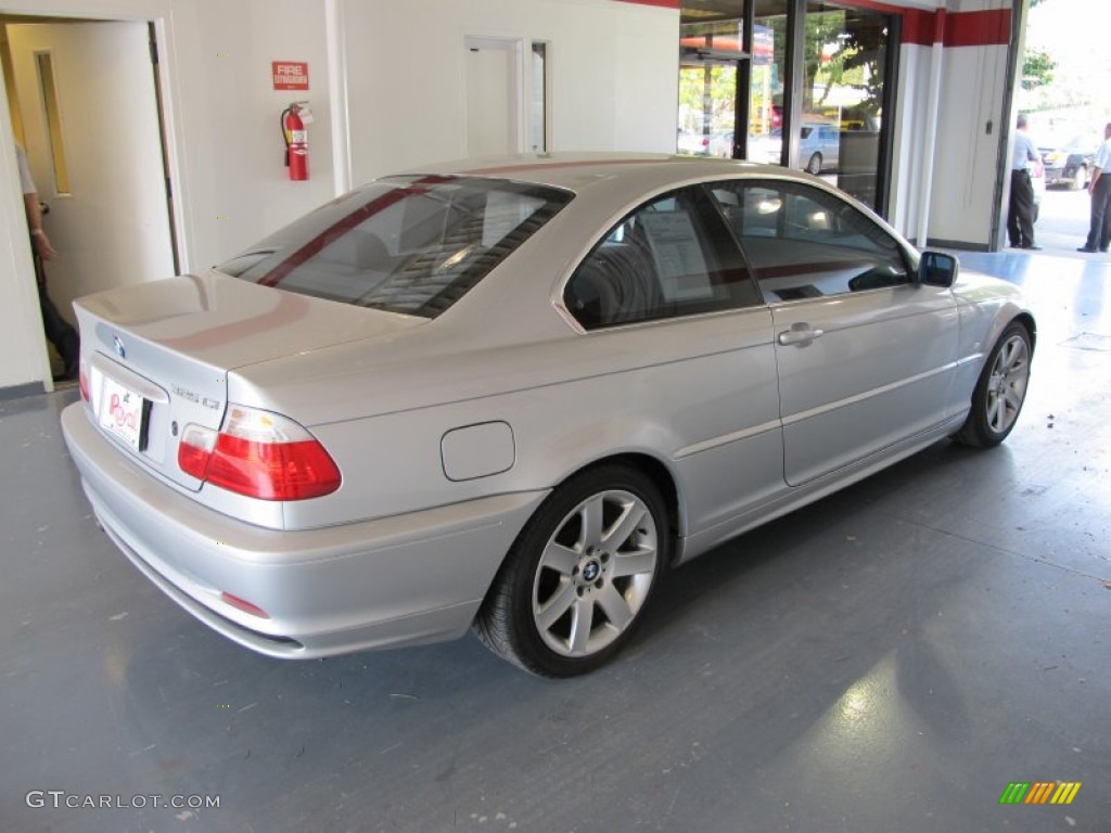 2002 3 Series 325i Coupe - Titanium Silver Metallic / Grey photo #4