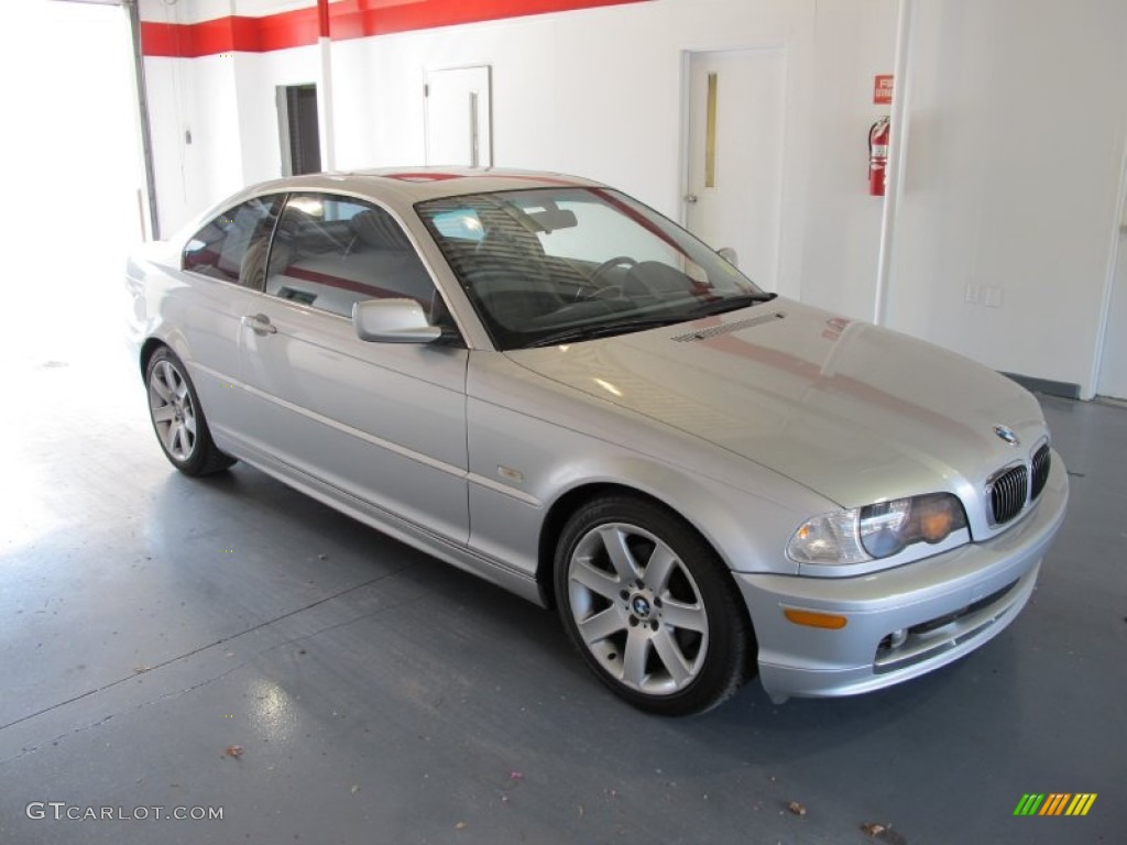 2002 3 Series 325i Coupe - Titanium Silver Metallic / Grey photo #5