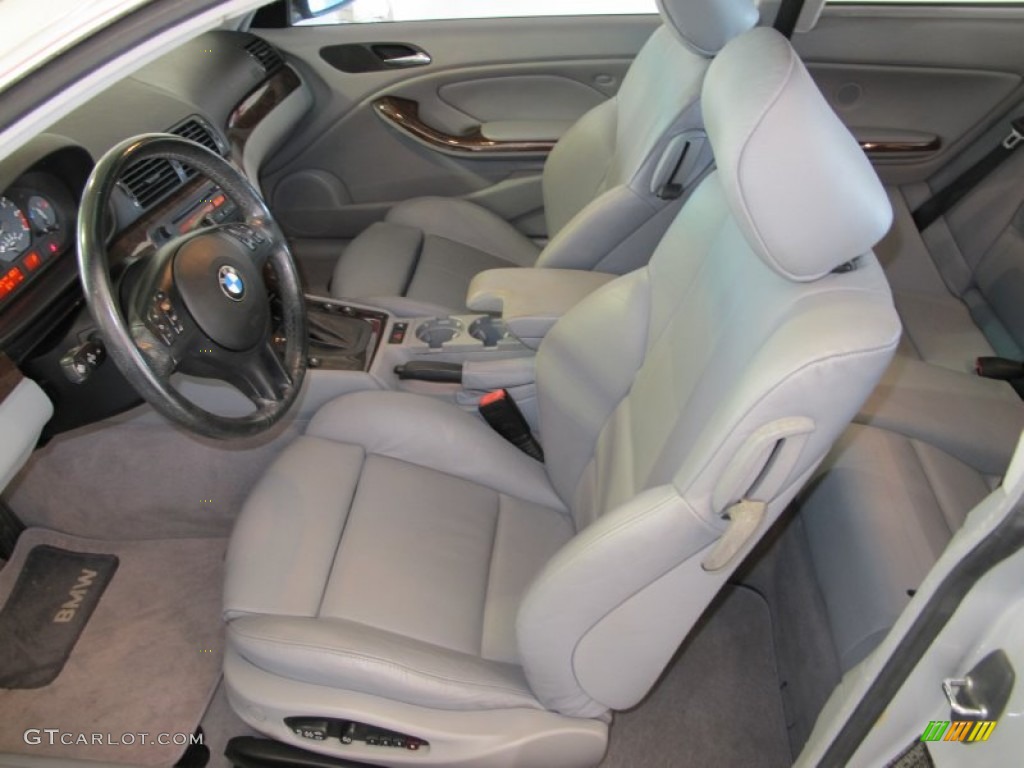2002 3 Series 325i Coupe - Titanium Silver Metallic / Grey photo #12